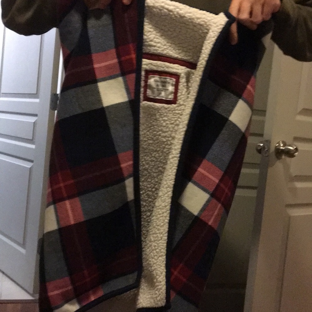plaid abercrombie cardigan